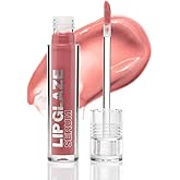 Palladio Lip Glaze Serum, Hydrating Lip Gloss with Peptides & Hyaluronic Acid for Plump, Smooth, and Nourished Lips – Vegan, High-Shine, Non-Sticky Finish (Blush Brulee)