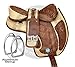 ME Enterprises Synthetic Treeless FREEMAX English Horse Saddles Get Girth, Leather Straps, Aluminium Stirrup, Nylon Rope Halter, Size 14-18 Inch Seat Available (17.5″ Inches Seat, Beige Brown_1)thumb 1