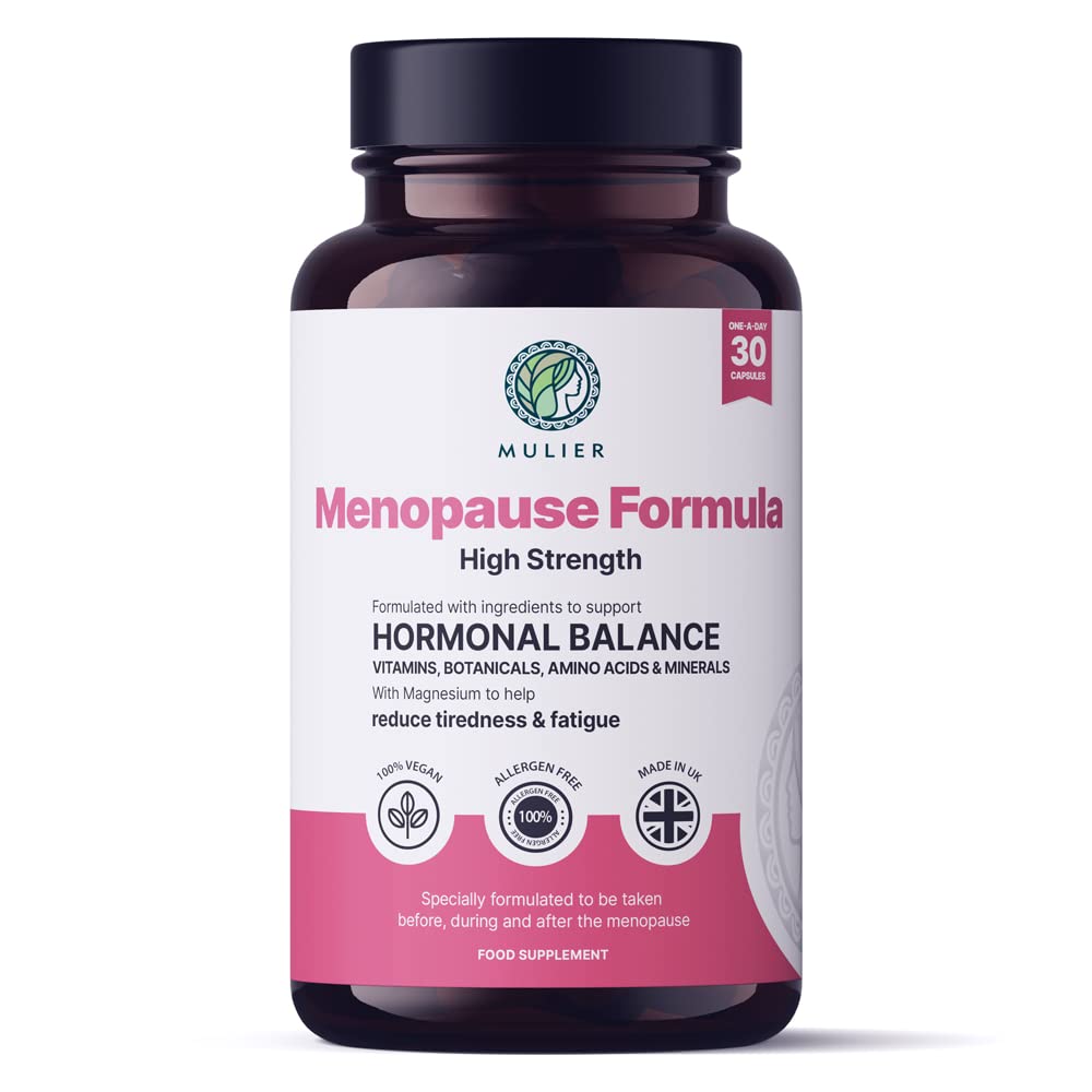 Mulier Menopause Support for Women | Allergen Free | No Fillers or Bulking Agents | 14 Active Ingredients Including Sage, Ashwagandha, K2 & CoQ10 | Vegan | 30 Capsules (1 Month Supply)