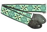 Souldier Custom GS0273BR04DB Handmade Dresden Guitar Strap, Seafoam Brown