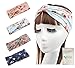 4 Pack Women Elastic Flower Printed Turban Head Wrap Headband Twisted Hair Band
