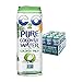 C2O - Coconut Water with Pulp (12 Pack) - Made with Fresh Coconut Water - Plant Based - Non GMO - Canned Water - Natural Hydration, Essential Electrolytes, & Potassium - 12 Cans, 17.5 FL OZ