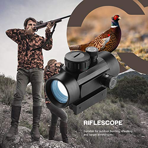 ESSLNB Airsoft Red Dot Scope Reflex Sight 30mm Optics Prism with 5 Brightness Settings 20mm/11mm Weaver/Picatinny Rail Mount for Hunting Spotting Aiming Positioning (Red/Green Sight Scope)