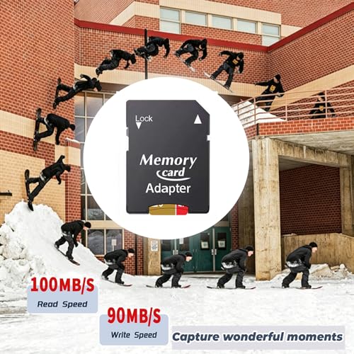 1Set Micro Card MicroXC Memory Card 512GB And Adapter,Full HD & 4K UHD Card Class10 U1 High Speed for Camera/Phone/Tachograph and Tablet