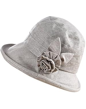 Women's Summer Sunhat Bucket Packable Hats With Flower