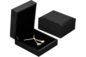 Pack of 2 Jewellery Case, Necklace Box, Pendant Jewellery Box, Necklace Packaging, Jewellery Gift Box, PU Single Grid Jewelle