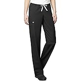 WonderWink womens Drawstring Cargo Medical Scrubs Pants, Black, 3X-Large US