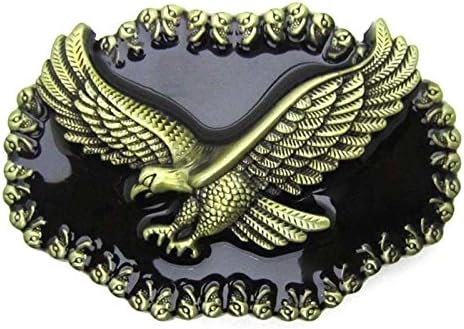 Belt Buckle Western Bald Soaring Flying Eagle Metal Hawk Brass Vintage Cowboy