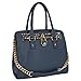 MG Collection Haley Studded Structured Satchel Shoulder Bag, Dark Blue, One Size