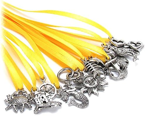 Roxy Jewels 12 Piece Set - Sealife Beach Charms - Wedding Cake Pulls, Destination Wedding Charms, Favor Tags, etc - Made of High Quality Antique Silver Pewter (Ribbon NOT Included)