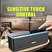 ZEALOT S7 Touch Control Bluetooth Wireless Speakers 4 Drivers Power Bank with Built-in 10000mAh Battery,LED Bar,Aux Audio/TF Card Supported - Jet Black