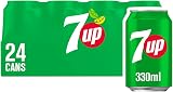 7UP Regular 330ml Cans Pack of 24 - Carbonated Lemon-Lime Soft Drink