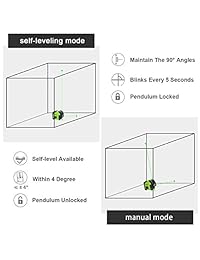 Huepar 8300G   Nivel láser de alineación autonivelable de 3 puntos, nivel láser profesional verde con púas y nivel de proyección para transferir y púas con precisión, 90 grados y puntos de grado