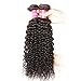 Sunber Hair Brazilian Curly Virgin Hair Weave 3 Bundles10A Unprocessed Virgin Human Hair Extensions Natural Color Can be Dyed and Bleached (18 20 22inch)