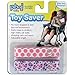 Toy Saver by PBnJ baby - Baby Toy Holder, Secure Rattles, Teethers, Toys, 2-Pack (Lil Pink Dot/Hearts)