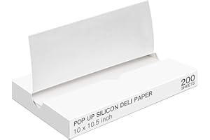 EcoDispose Precut POP UP Deli Paper Sheet Pack of 200, Interfolded Heavy Paper for Food Wrap and Serving (10" x 10-1/2", White）