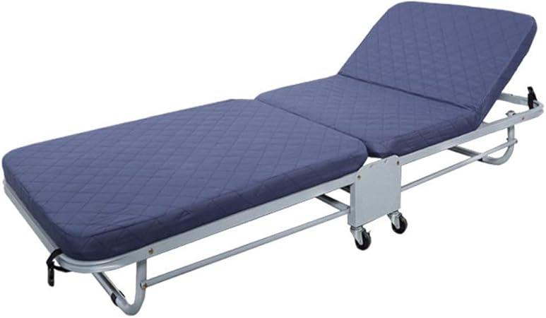 folding camp bed with mattress