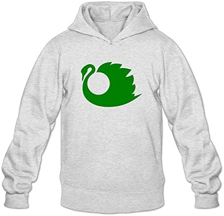 Gzhouqube Green Swan Men's Casual Hat Without Pocket Sweatshirt L Ash