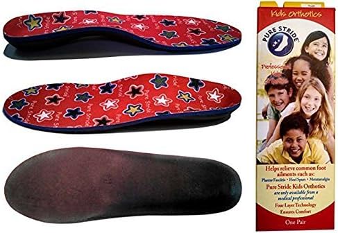 Pure Stride Arch Support Shoe Inserts For Kids – Orthotic Insoles For Heel And Foot Pain, Children Flat Feet Foot Care Orthotic Inserts For Walking, Running And Other Activities