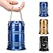 WOBAOS LED Camping Lantern, Solar Outdoor Rechargeable LED Flashlight Ultra Bright Collapsible Hand Tough Lamp - Perfect Outdoor Survival Lamp for Hiking Fishing Trekking Emergency Outages