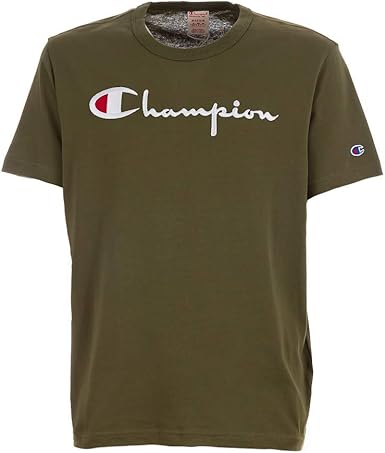 Champion Camisetas Camiseta Cuello Caja Hombre Verde M: Amazon.es: Ropa y accesorios