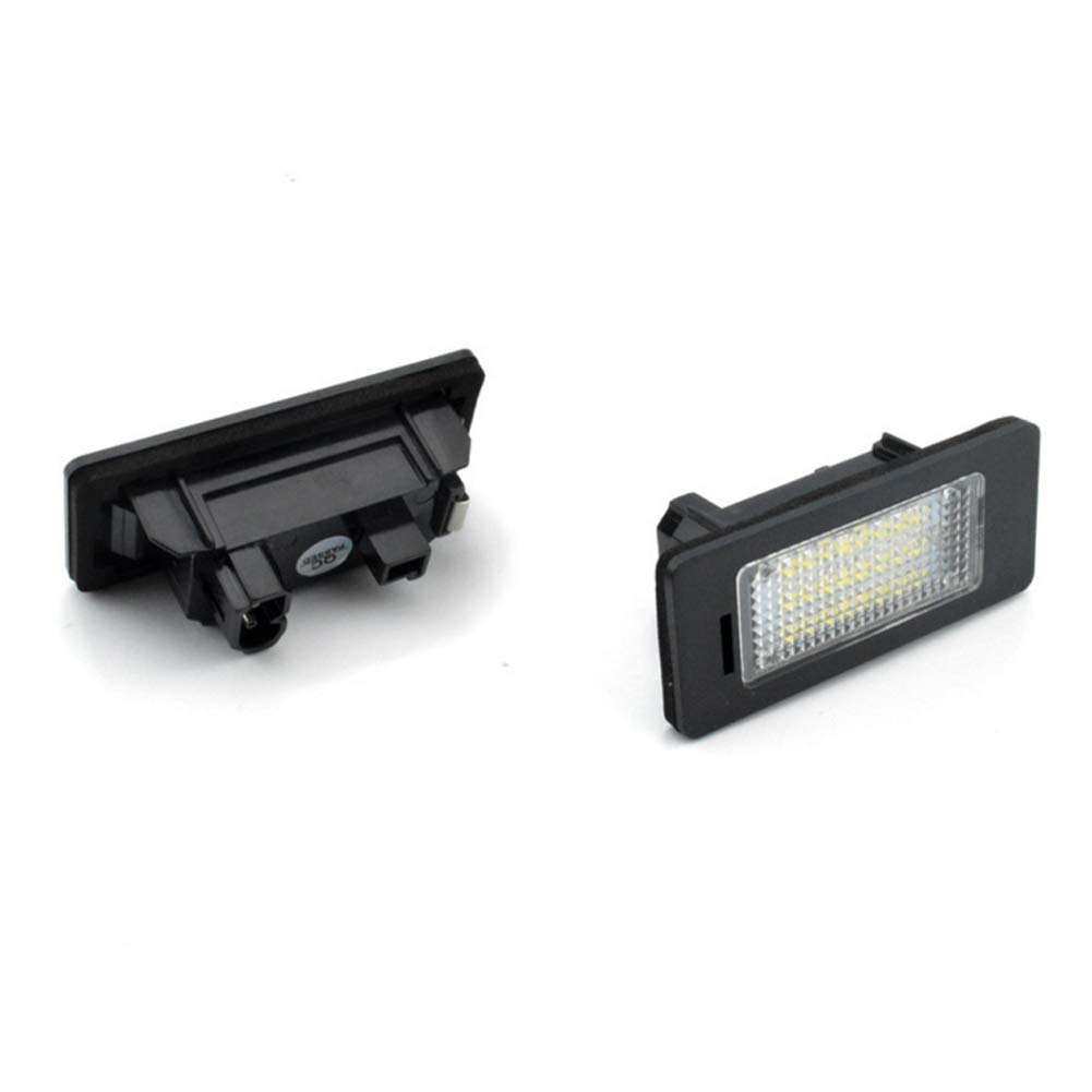 2pcs Car License Plate Light for B MW 1 3 5 X Series Error Free 3W 24 Led White Rear License Tag Lights Rear Number Plate Lamp Direct Replacement X5 X6 M3 E39 E60 E70 E71 E82 E90 E92