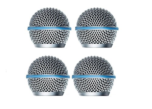 Polyaudio 4 PCS Microphone Head Ball microfoon Grill for Beta 58 microphone Grille replacement