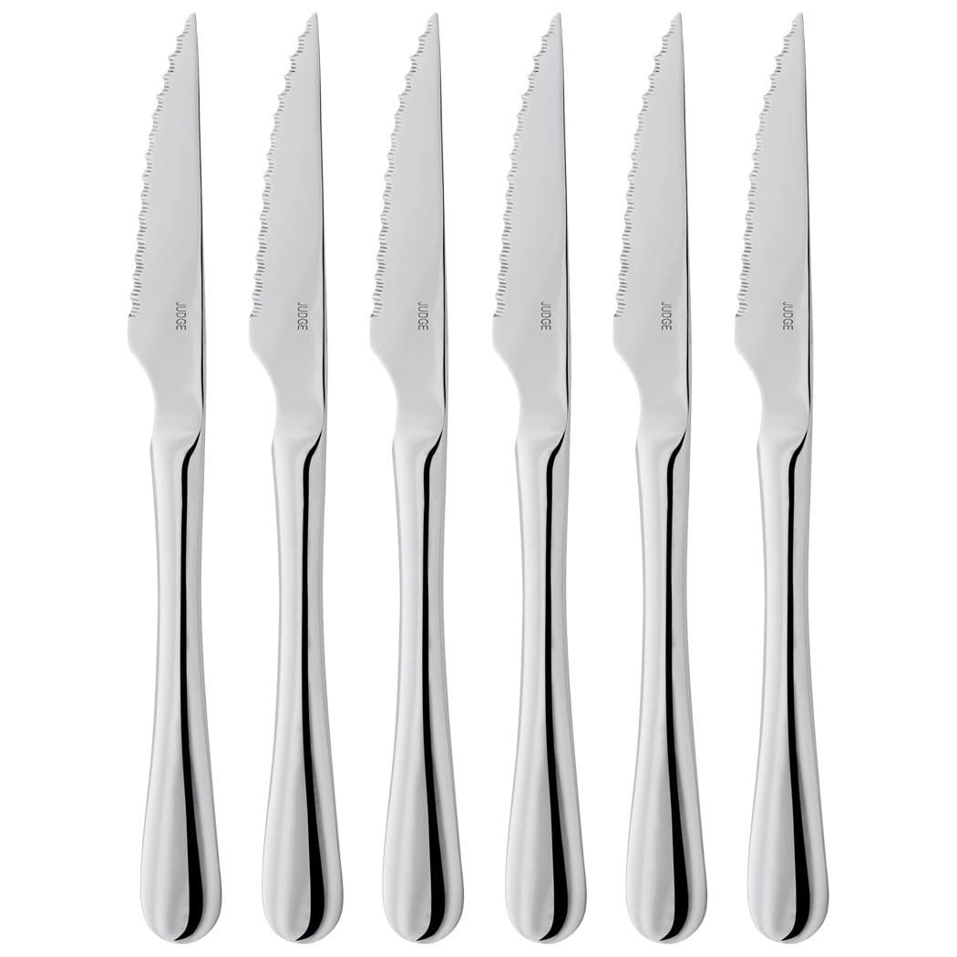 Judge Windsor 6 Piece 18/0 Stainless Steel Steak Knife Set for 6 People in Gift Box