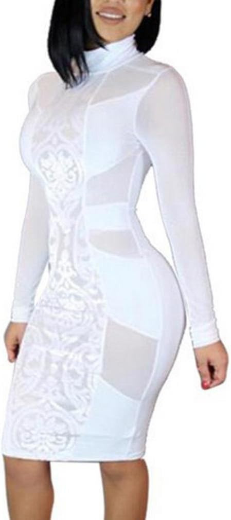 white sheer bodycon dress