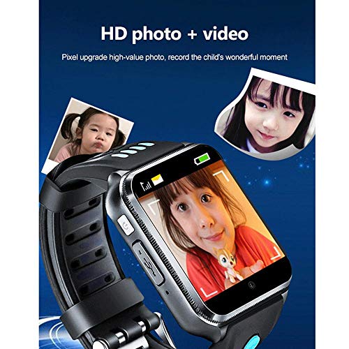 Goglor Kids Smartwatch Phone, Childrens Waterproof SOS Call GSM Sim Touch Screen 4G Smart Tracker Watch, Support WeChat Video Voice Chat/Game/APP Download/Camera/GPS/Lbs/WiFi for Kids Boys and Girls