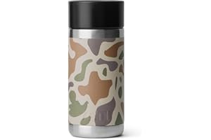 YETI Rambler 12 oz Bottle, Stainless Steel, Vacuum Insulated, with Hot Shot Cap, Tan Camo