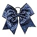inSowni 12 Pack X-Large Big Glitter Sequin Cheer Bow Hair Ties Scrunchies Bands Ponytail Holders Elastics for Baby Toddlers Girls Women