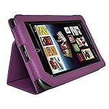 Full Screen Touchable Leather Cover Case for Barnes and Noble Nook Tablet Nook Color with Stand Purple