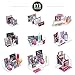 mDesign Plastic Makeup Storage Organizer Caddy Tote, Divided Basket Bin, Handle for Bathroom, Holds Eyeshadow Palettes, Nail Polish, Brushes, Shower Essentials, Small, Lumiere Collection - Clear