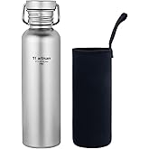 Ti artisan Titanium Water Bottle Sport Bottle Ultralight Leakproof for Outdoor Camping Hiking (750ml)