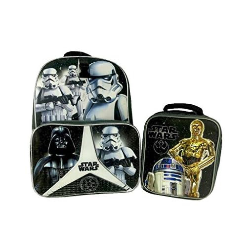 Disney Boys' R2d2 & C3po Backpack Detachable Lunch, black/Grey - Image 3