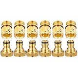 Zinger Garden Hose Quick Connect Fittings, New 3/4" GHT Brass Easy Connect Garden Hose Quick Connector Set,6PCS Male and 6PCS Female