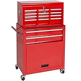 Best Choice Products Portable Top Chest Rolling Tool Storage Box Cabinet Sliding Drawers (Office Product)