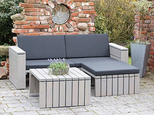 Amazon De Binnen Markt Loungemobel Set 6 Holz Inkl Polster Lieferung Komplett Montiert