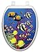 Toilet Tattoos, Toilet Seat Cover Decal, Coral Reef, Size Elongated