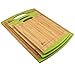 Zenware® 3 Piece Triple-Ply Warp Resistant All Natural Bamboo Cutting Board Set - Choose Your Size (Lightweight Medium Bamboo Cutting Board Set)