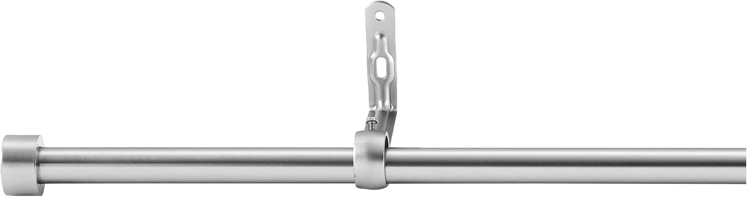 Window Treatment Hardware - Umbra Cappa ¾” Adjustable Curtain Rod for Windows, 72 to 144-inches, Nickel