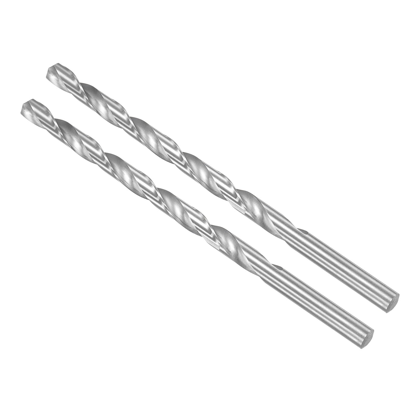 CoCud Extra Long High Speed Steel Twist Drill Bits, 10mm Diameter 200mm Length, Straight Twist Jobber Drill Bit - (Applications: for Metal Woodwork Plastic Aluminum), 2-Pieces
