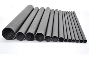 Abester 55mm Carbon Fiber Tube 55mm OD x 53mm ID x 500mm 3K Matt Roll Wrapped for RC Model Landing Gear/Tail Shaft/Wing Tube
