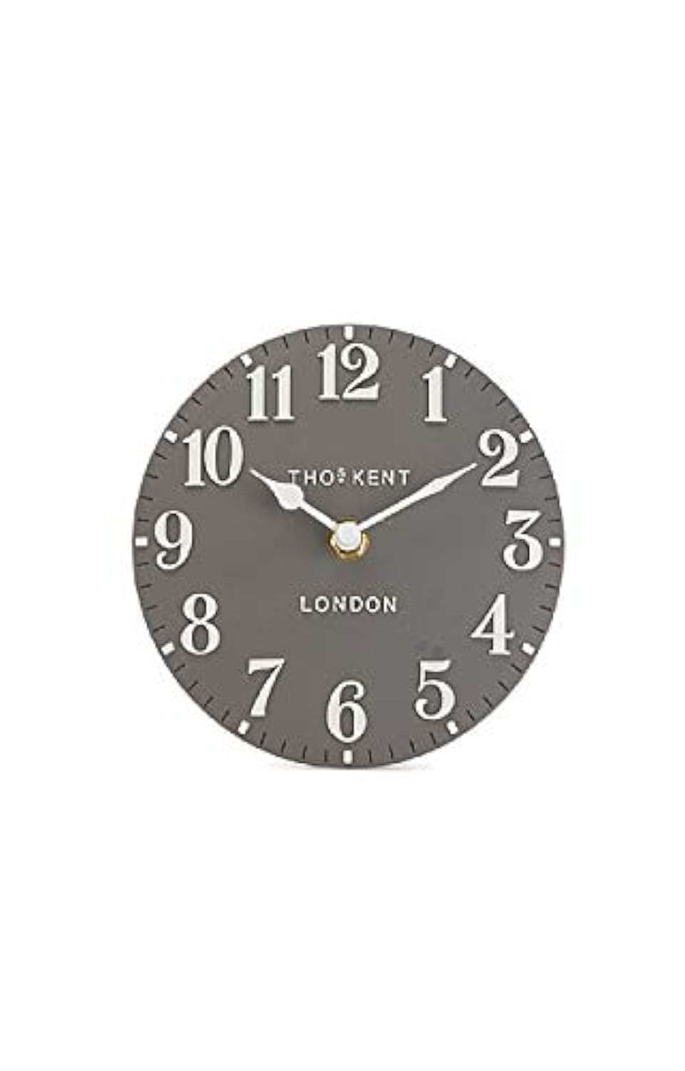 Thomas Kent Arabic Design Dolphin Grey Mantel Clock - 6" London