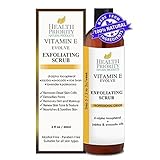 100% Natural Vitamin E Facial Exfoliating Scrub. Rich & creamy exfoliator with jojoba pearls + alpha hydroxy acid helps wash, cleanse & exfoliate face. Best exfoliant to fix uneven skin tone and acne.