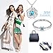 Menton Ezil Pendant Necklace Rose Lover 18K White Gold Flower Crystal Fashion Jewelry - Gift of Love