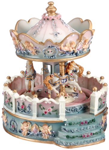 MusicBox Kingdom Angel Carousel Decorative Box