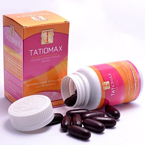 Tatiomax Hydrolyzed Collagen 1500mg - 30 Softgels - W/ Vitamin C - Reduce the Appearance of Wrinkles and Promote Skin Health for Beautiful Young Skin!!