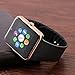 GT08 Bluetooth Smart Watch for Android phones， Beaulyn Smart Watch with SIM Card Slot,Call,Massage,For IOS iphone and Android phones Samsung ZTE Sony LG Smartphones, Sweatproof(gold-black)